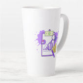 Financial Analysis Report Money Magnifying Glass Latte Mok (Rechterhoek)