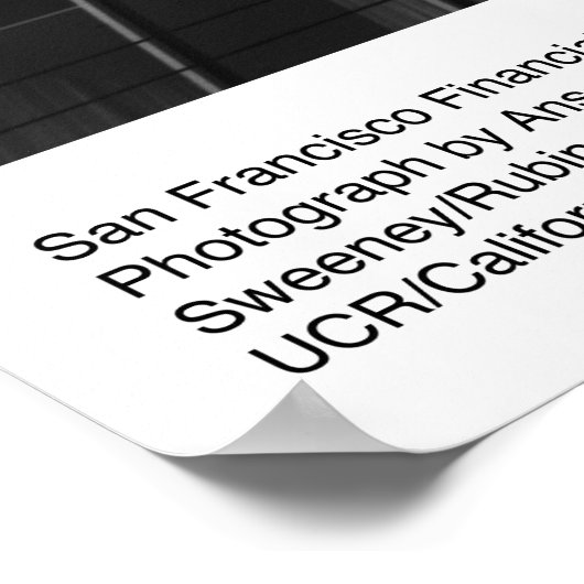 Financial Building 1966, door Ansel Adams Poster (Hoek)