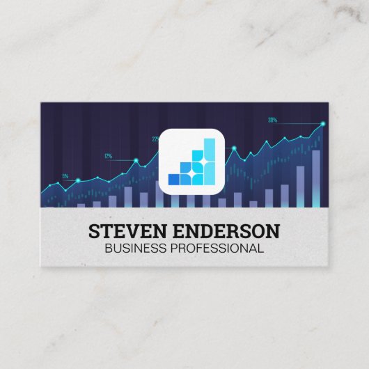 Financial Chart | Graph Chart | Data Visitekaartje (Voorkant)