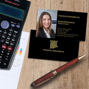 Financial Coach Professional Black Visitekaartje