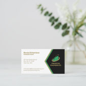 Financial Coach Professional Black | wit Visitekaartje (Staand voorkant)