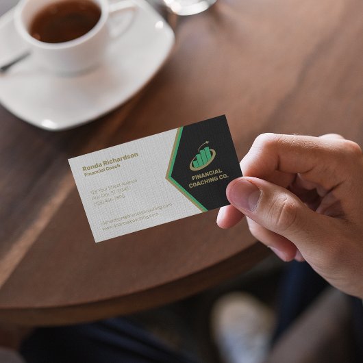 Financial Coach Professional Black | wit Visitekaartje