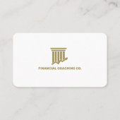 Financial Coach Professional White Visitekaartje (Achterkant)