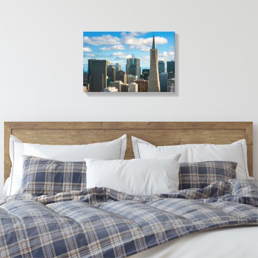 Financial District Skyline van San Francisco Canvas Afdruk (Insitu (Slaapkamer))