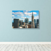 Financial District Skyline van San Francisco Canvas Afdruk (Insitu (Houten vloer))