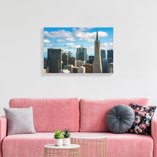 Financial District Skyline van San Francisco Canvas Afdruk (Insitu (Woonkamer))