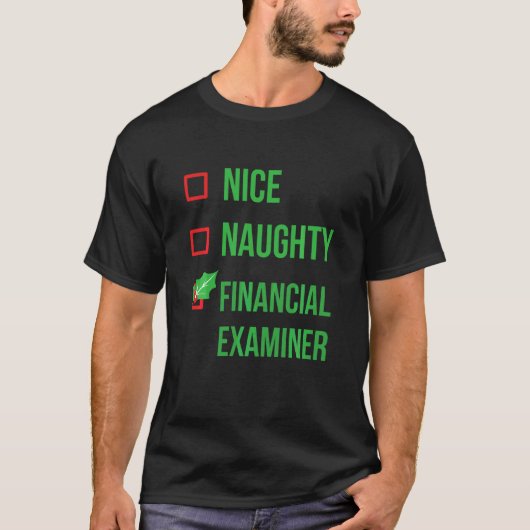 Financial Examiner Funny Pajama Kerstmis T-shirt (Voorkant)