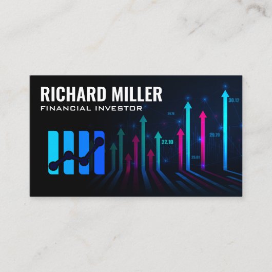 Financial Graph | Investor Stock Chart Visitekaartje (Voorkant)