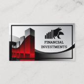 Financial Graph Logo | Bull Beer Market Icon Visitekaartje (Voorkant)