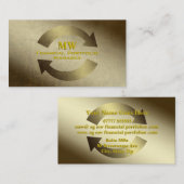 Financial Portfolio Manager, Gold lederen effect Visitekaartje (Voorkant / Achterkant)
