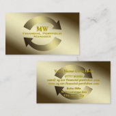 Financial Portfolio Manager, Gold-thema logo Visitekaartje (Voorkant / Achterkant)