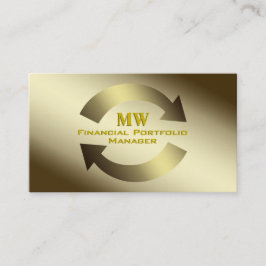Financial Portfolio Manager, Gold-thema logo Visitekaartje