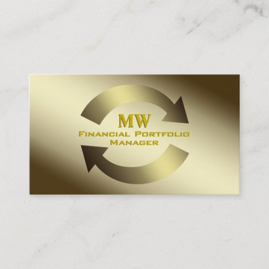 Financial Portfolio Manager, Gold-thema logo Visitekaartje (Voorkant)