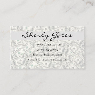 financial services editable card visitekaartje