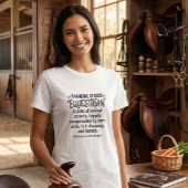 Financial status Equestrian funny rider humor T-shirt