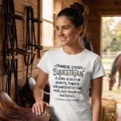 Financial status Equestrian funny rider humor T-shirt