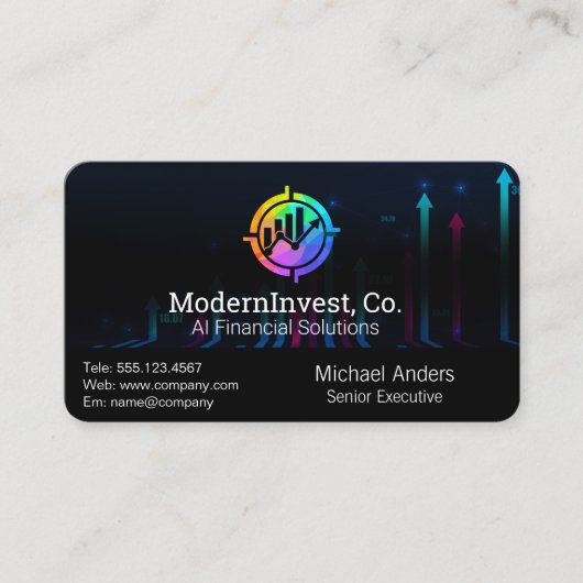 Financial Tech | AI | Growth Chart Visitekaartje (Voorkant)