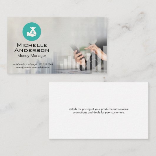Financials | Voorraaddiagrammen Visitekaartje (Voorkant / Achterkant)