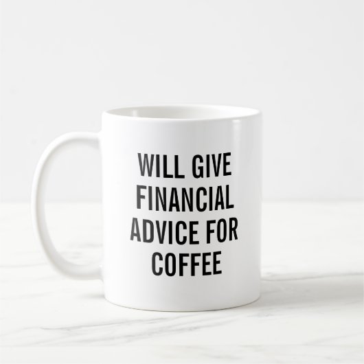 Financieel advies Coffee Funny Financieel Planner Koffiemok (Links)