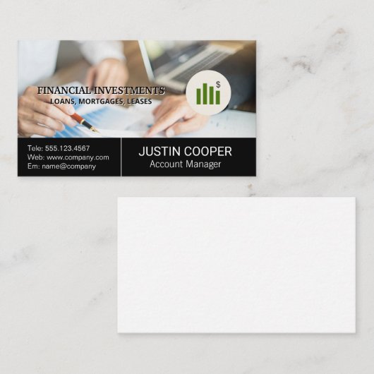 Financieel advies | Risicobeheer Visitekaartje (Voorkant / Achterkant)