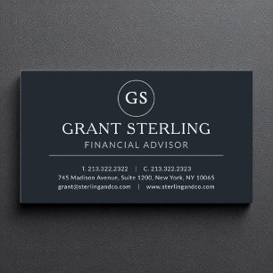 Financieel adviseur Black Silver Luxury Visitekaartje