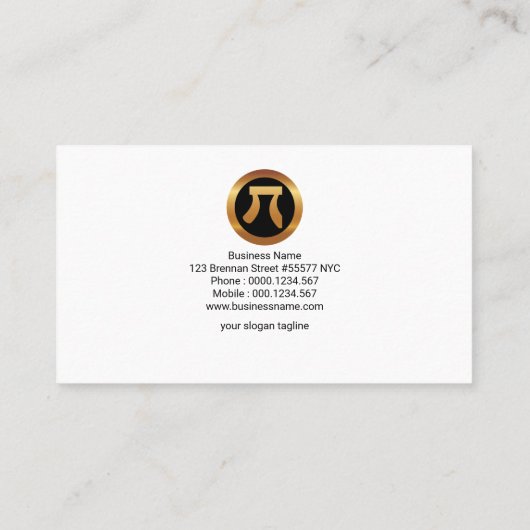 Financieel adviseur die het Visitekaartje van de C (Achterkant)