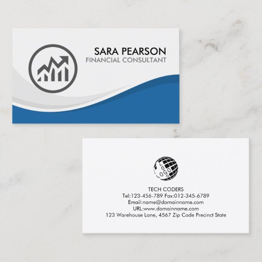 Financieel Adviseur Financiën Geld Visitekaartje (Voorkant / Achterkant)