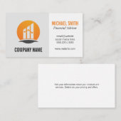 financieel adviseur | Investering | Grafiekdiagram Visitekaartje (Voorkant / Achterkant)