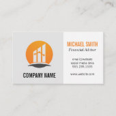 financieel adviseur | Investering | Grafiekdiagram Visitekaartje (Voorkant)