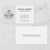 Financieel adviseur | Investeringen | Postbus Hand Visitekaartje (Voorkant / Achterkant)
