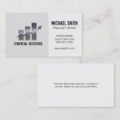 Financieel Adviseur | Investeringen | Staafdiagram Visitekaartje (Voorkant / Achterkant)