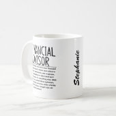 Financieel adviseur koffiemok (Voorkant links)