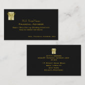 Financieel Adviseur luxe goud op zwarte Phoenix Visitekaartje (Voorkant / Achterkant)