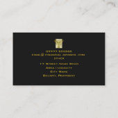 Financieel Adviseur luxe goud op zwarte Phoenix Visitekaartje (Achterkant)