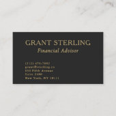 Financieel Adviseur Minimal Black Gold QR-code Visitekaartje (Voorkant)