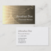 Financieel Adviseur Persoonlijke Kaart Visitekaartje (Voorkant / Achterkant)