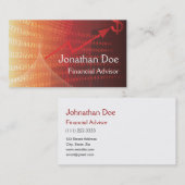 Financieel Adviseur Persoonlijke Kaart Visitekaartje (Voorkant / Achterkant)