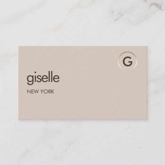 Financieel Adviseur QR Code Faux Gold Folie Monogr Visitekaartje (Voorkant)