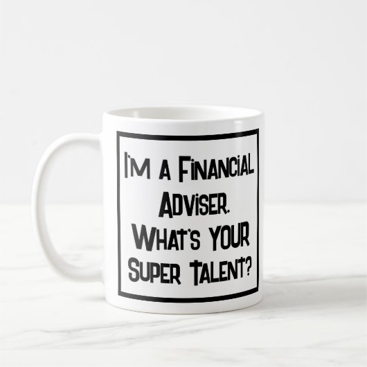 Financieel adviseur Super Talent. KoffieMok (Links)