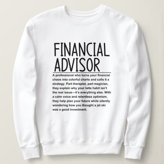 Financieel adviseur trui (Design voorkant)
