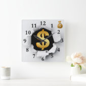 Financieel adviseur vierkante klok (Huis)