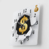 Financieel adviseur vierkante klok (Hoek)