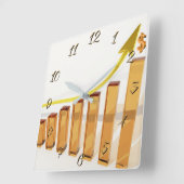 Financieel adviseur vierkante klok (Hoek)