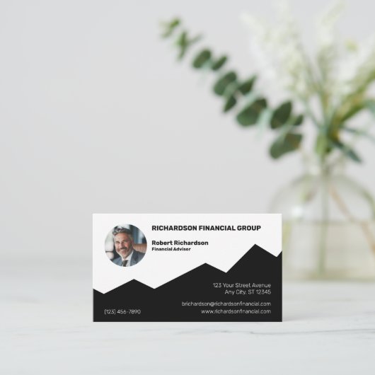 Financieel adviseur visitekaartje (Staand voorkant)