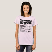 Financieel adviseur Zelfstandig naamwoord Financië T-shirt (Voorkant volledig)