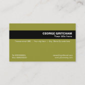 Financieel adviseur zwart olijf visitekaartje (Achterkant)