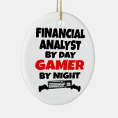 Financieel analist Gamer Keramisch Ornament (Rechts)