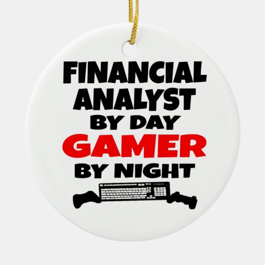 Financieel analist Gamer Keramisch Ornament (Voorkant)