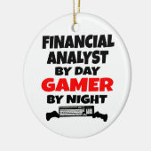 Financieel analist Gamer Keramisch Ornament (Links)