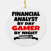 Financieel analist Gamer Keramisch Ornament (Achterkant)